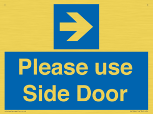 Please use Side Door (arrow Right) 